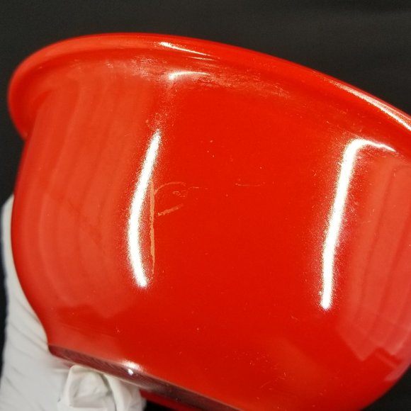 PYREX 322 1L Red Mixing Bowl Clear Bottom Vintage 1980s [ 1st of 2 ] - Picture 4 of 10